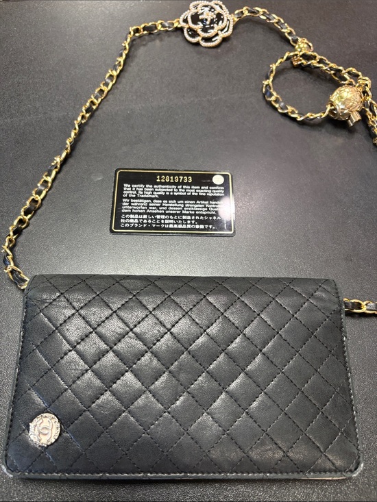 CHANEL Handbags - CHANEL Black Quilted Lambskin Long Wallet